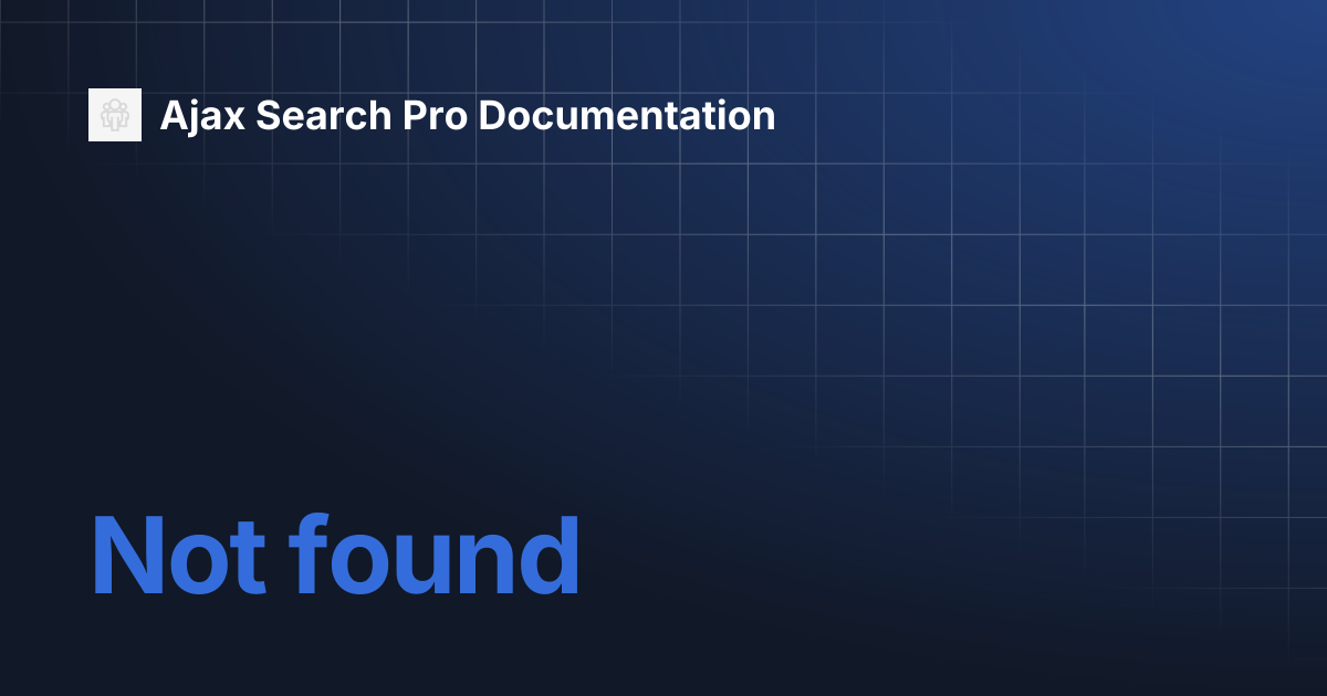Enabling index table engine | Ajax Search Pro Documentation